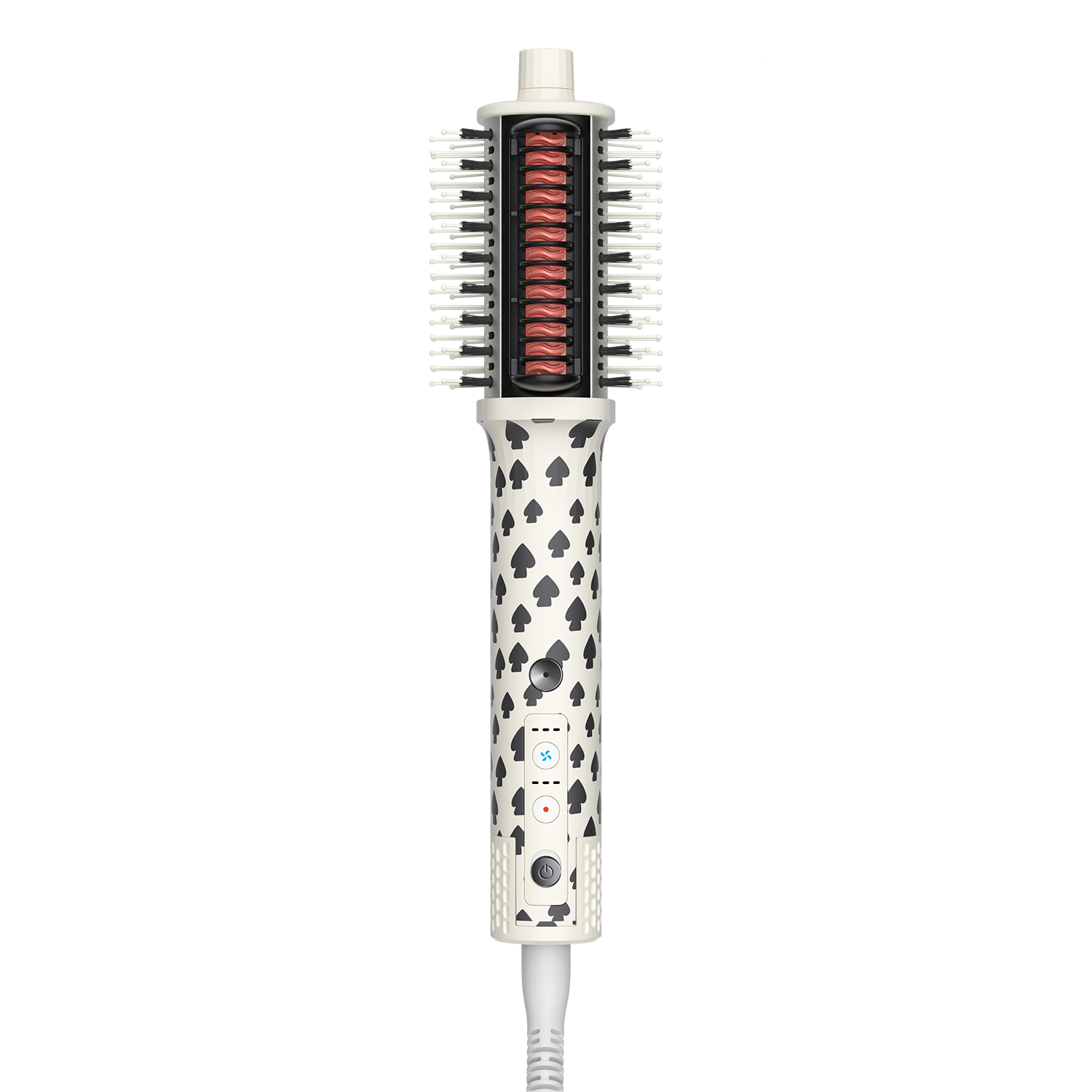 Ellena E1 Advanced Blow Dry & Straighten Brush Mono Hearts